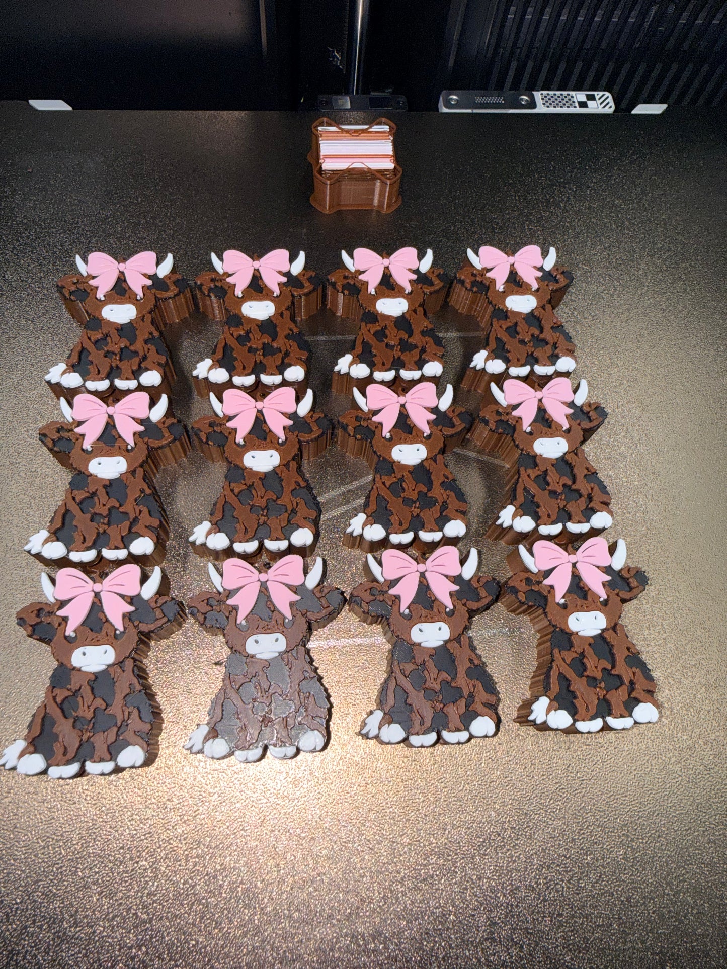 HL cow Bow (pink)