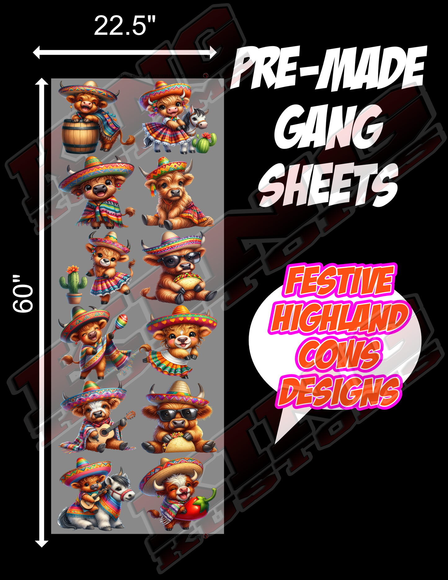 FESTIVE HIGHLAND COWS