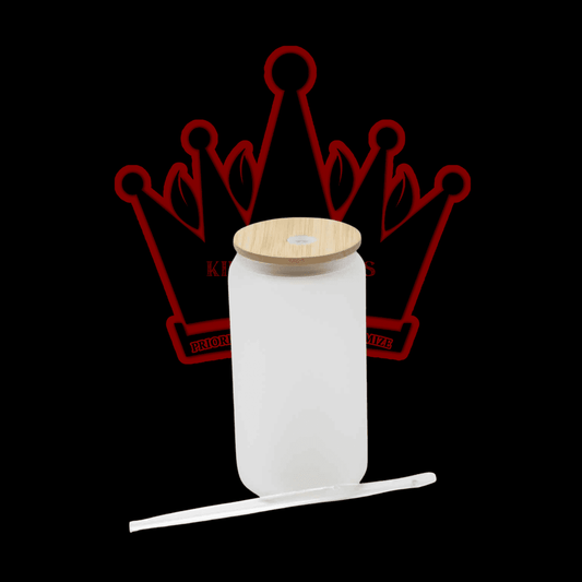 16oz Frosted Glass Cup Blank